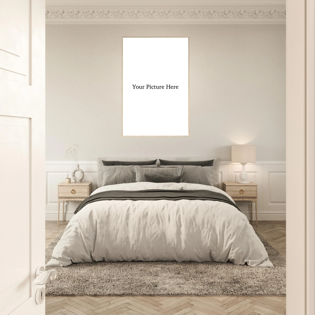 Custom Premium Semi-Glossy Paper Wooden Framed Poster