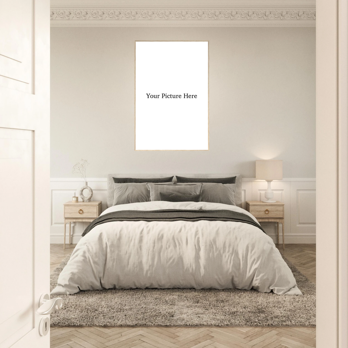 Custom Premium Semi-Glossy Paper Wooden Framed Poster